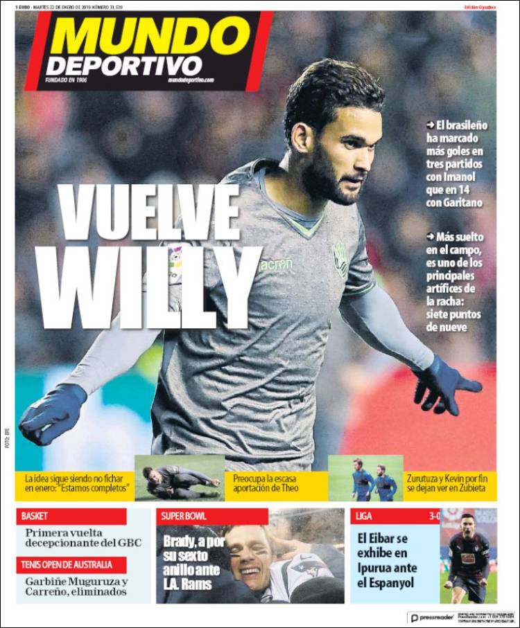 Portada de Mundo Deportivo Gipuzkoa (Espa&ntilde;a)