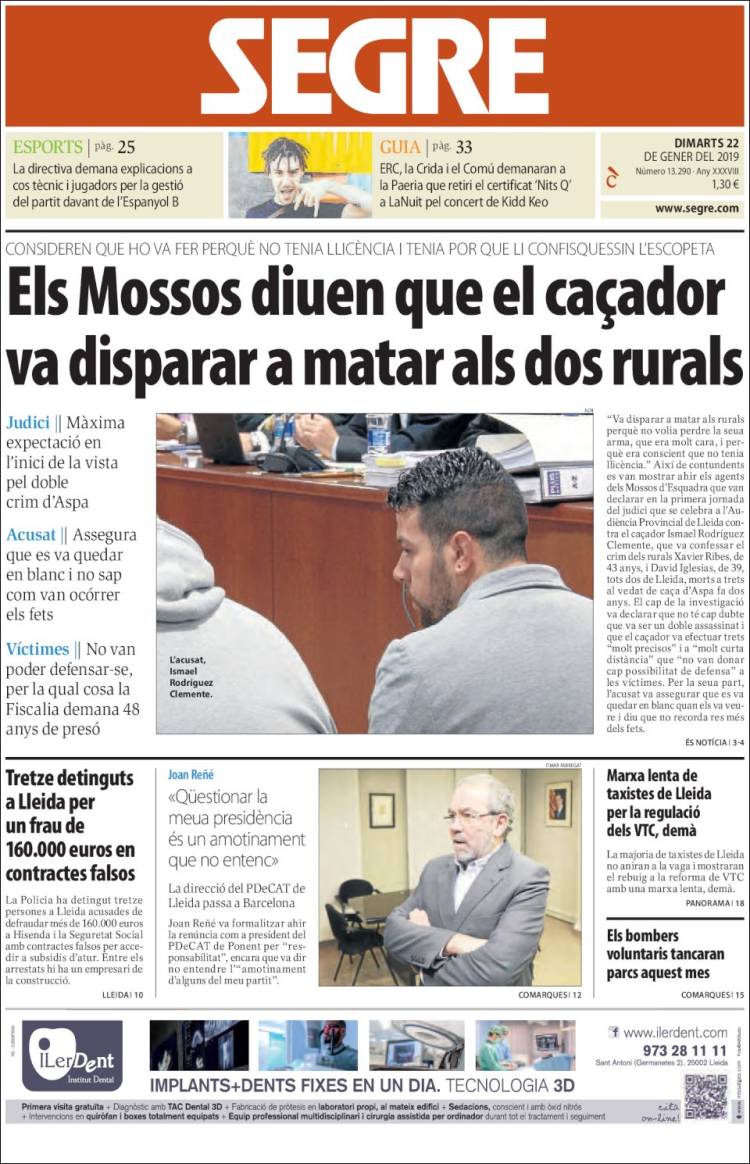 Portada de Segre (Espa&ntilde;a)