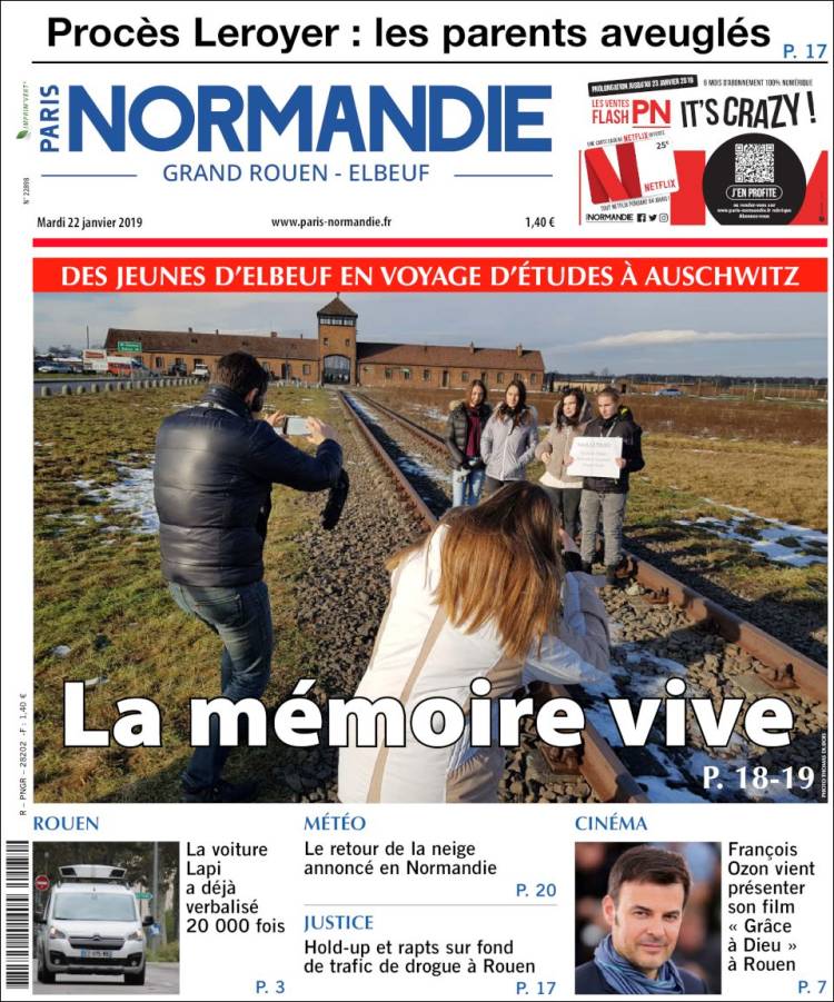 Portada de Paris Normandie (Francia)