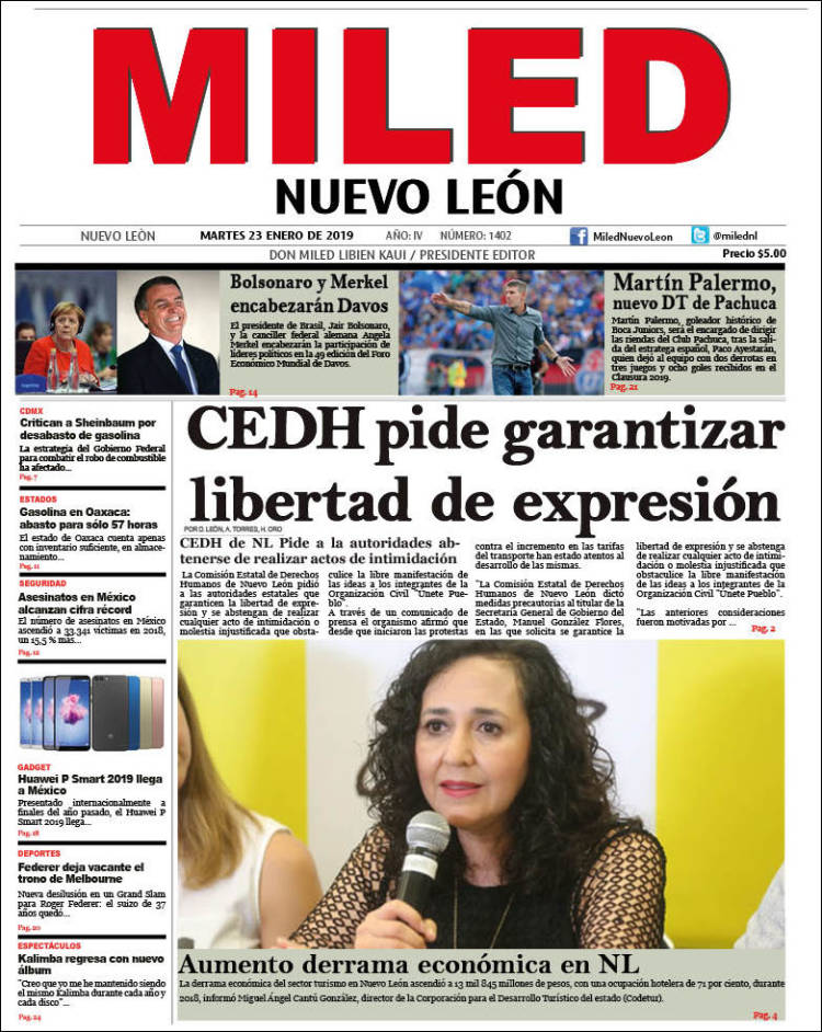 Portada de Miled - Nuevo León (México)