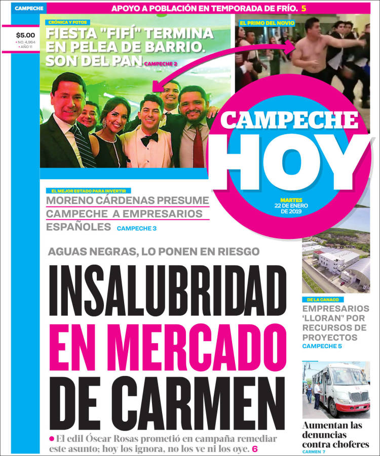 Portada de Campeche Hoy (México)