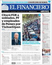 Portada de El Financiero (México)