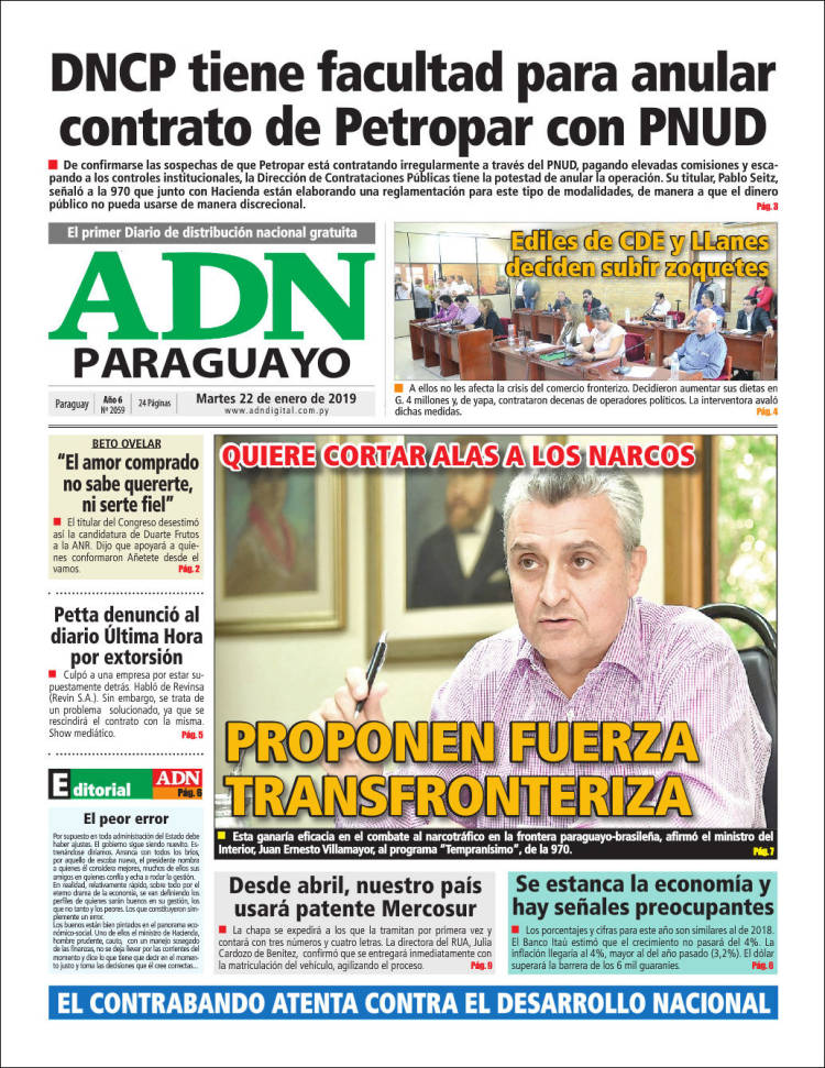 Portada de ADN Paraguayo (Paraguay)