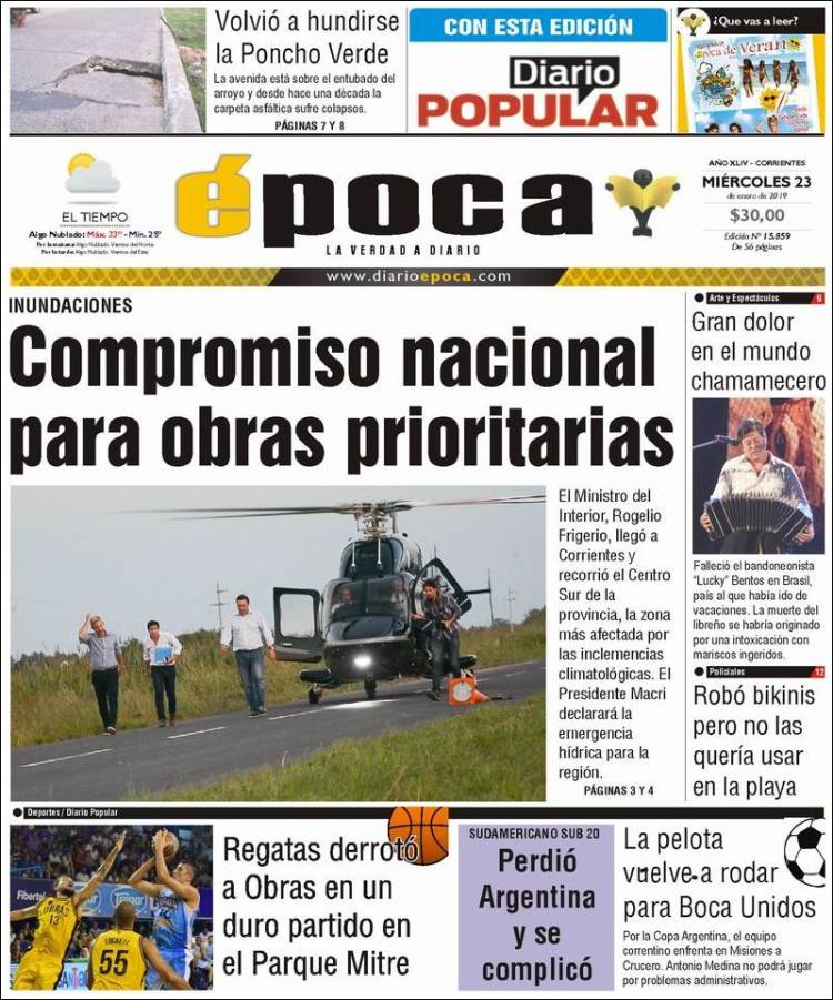 Portada de Diario Época (Argentina)