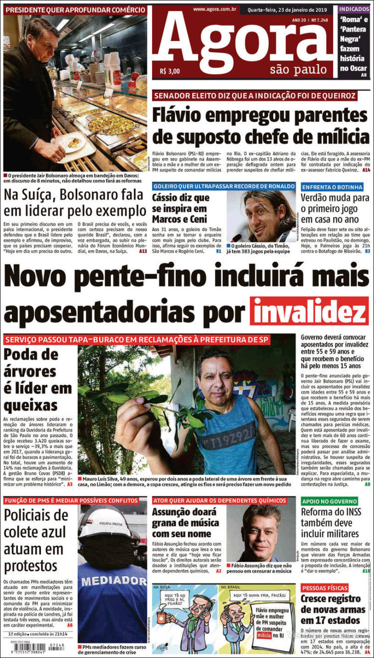 Portada de Agora São Paulo (Brasil)