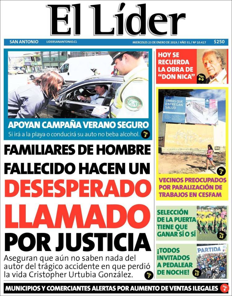 Portada de Lider de San Antonio (Chile)