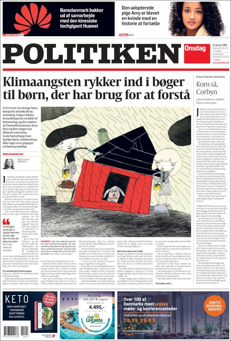 Portada de Politiken (Dinamarca)