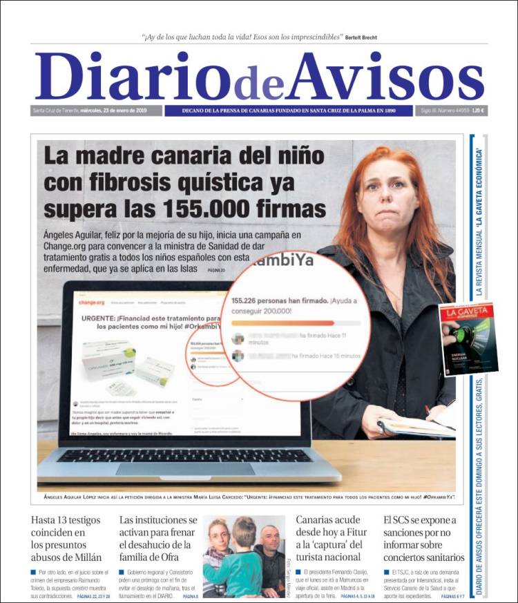Portada de Diarios de Avisos (Espa&ntilde;a)
