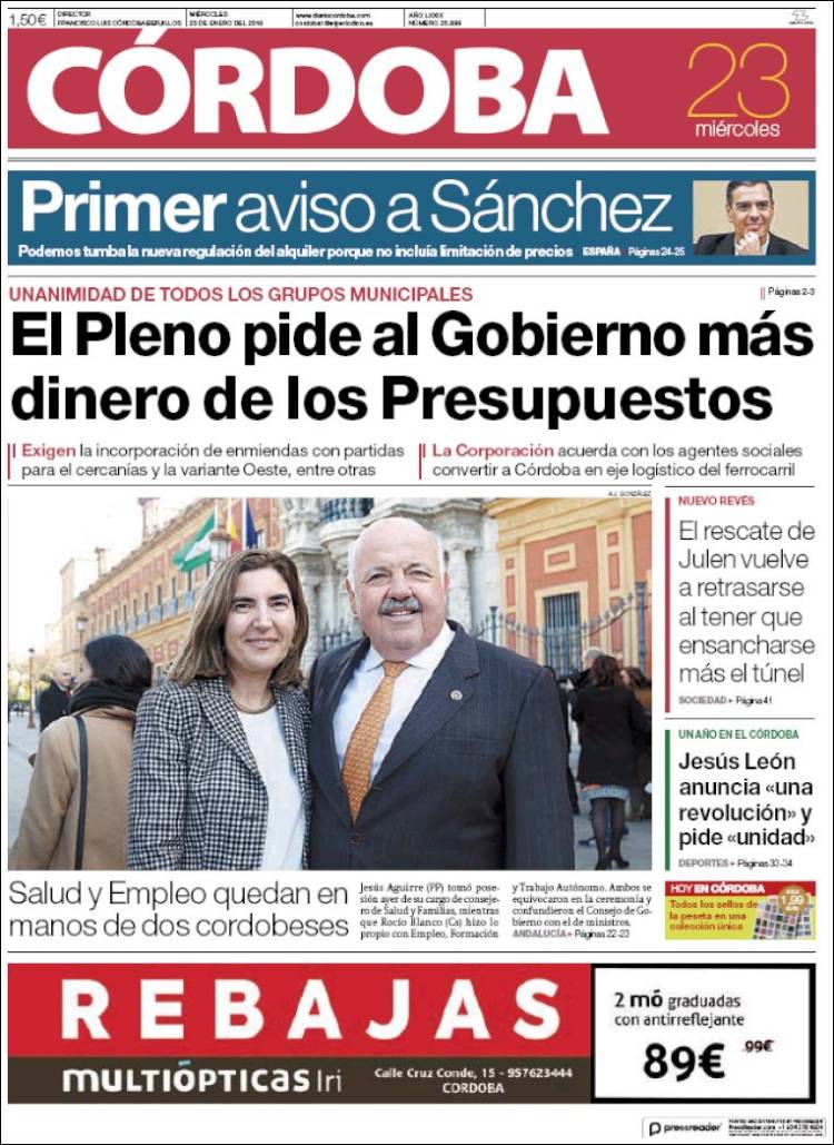 Portada de Diario de Córdoba (Espa&ntilde;a)