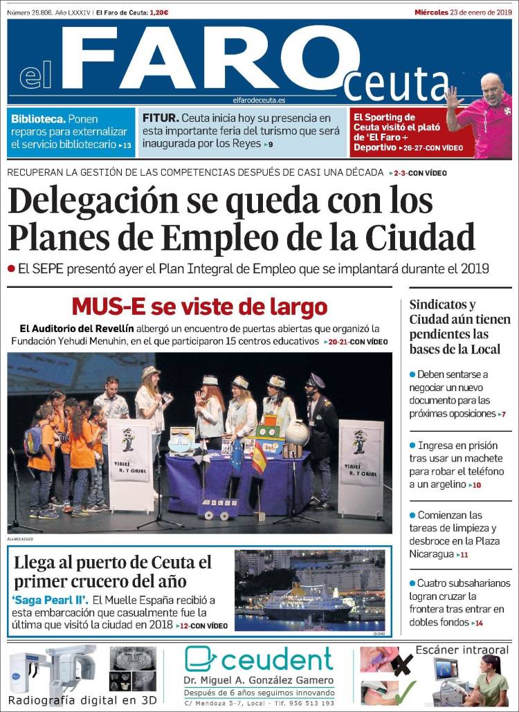Portada de El Faro de Ceuta (Espa&ntilde;a)