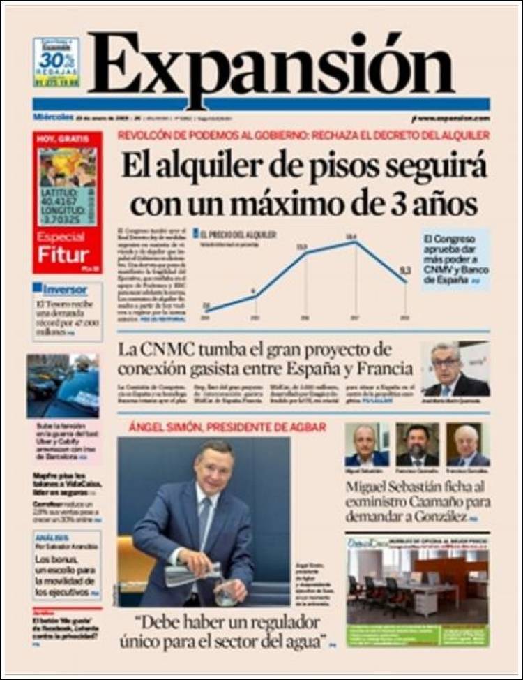 Portada de Expansión (Espa&ntilde;a)