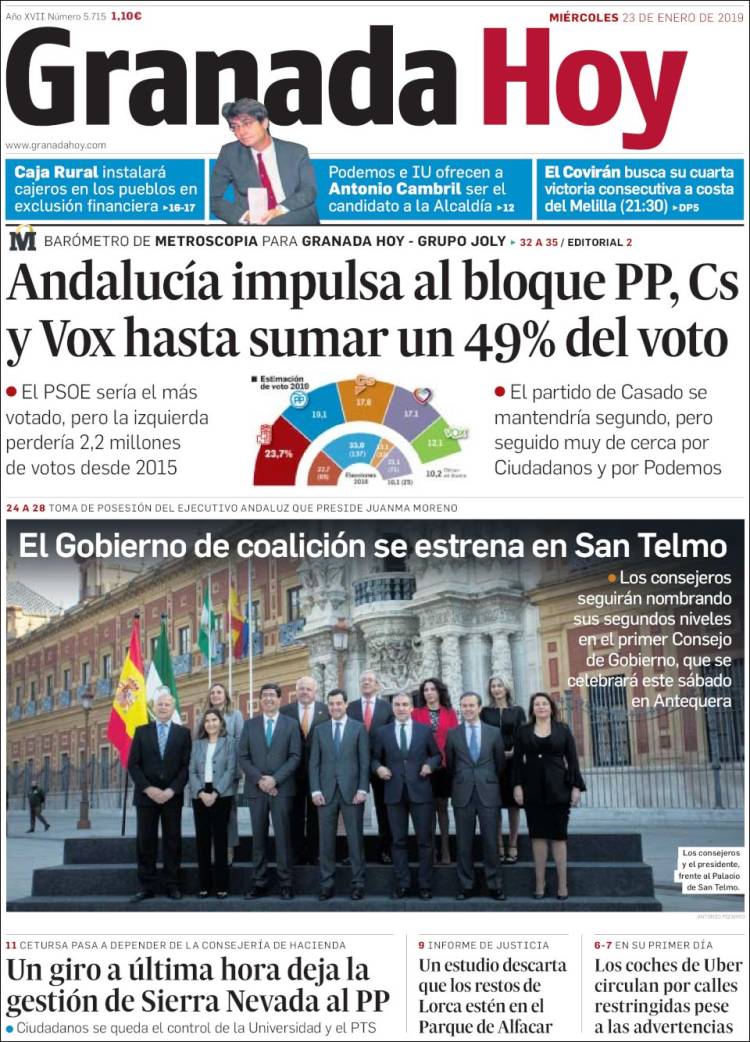 Portada de Granada Hoy (Espa&ntilde;a)