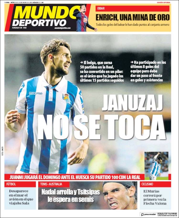 Portada de Mundo Deportivo Gipuzkoa (Espa&ntilde;a)