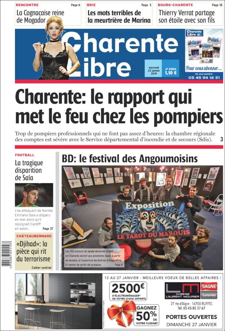 Portada de Charente Libre (Francia)