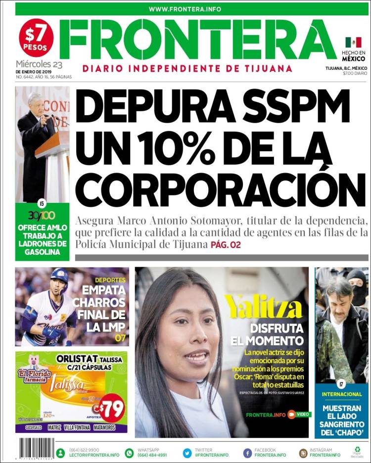 Portada de Frontera (México)