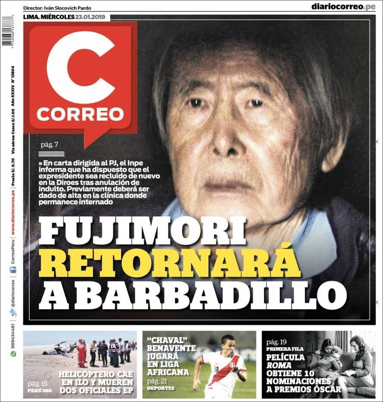 Portada de Diario Correo (Per&uacute;)