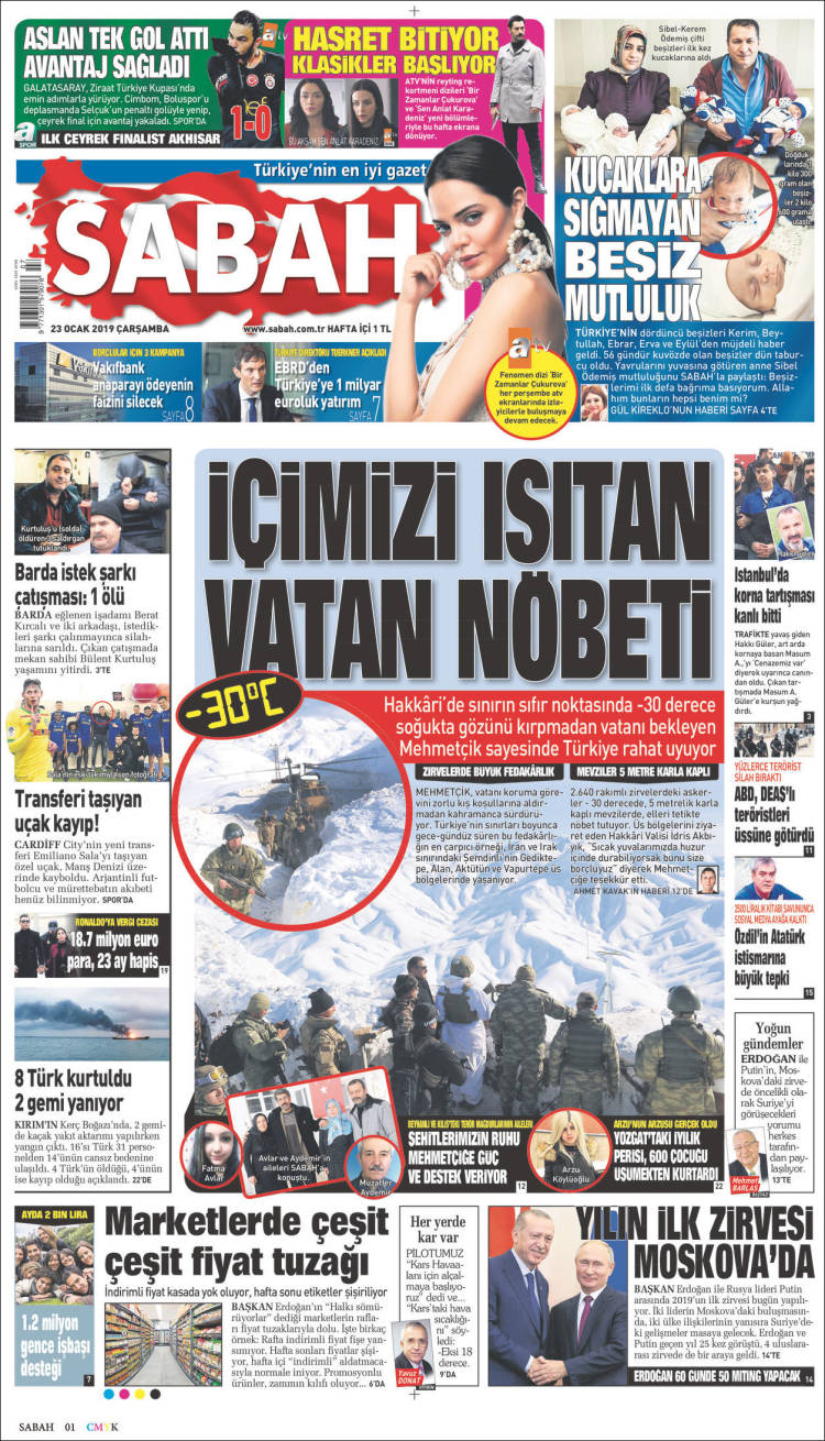 Portada de Sabah (Turqu&iacute;a)