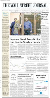 Portada de Wall Street Journal (USA)