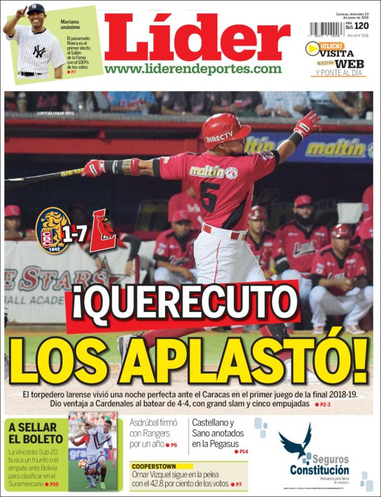 Portada de Lider en deportes (Venezuela)