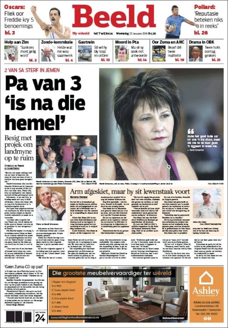 Portada de Beeld (Sud&aacute;frica)