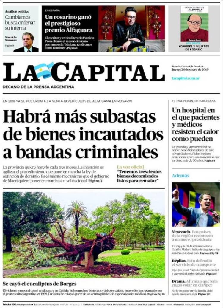 Portada de La Capital - Rosario (Argentina)