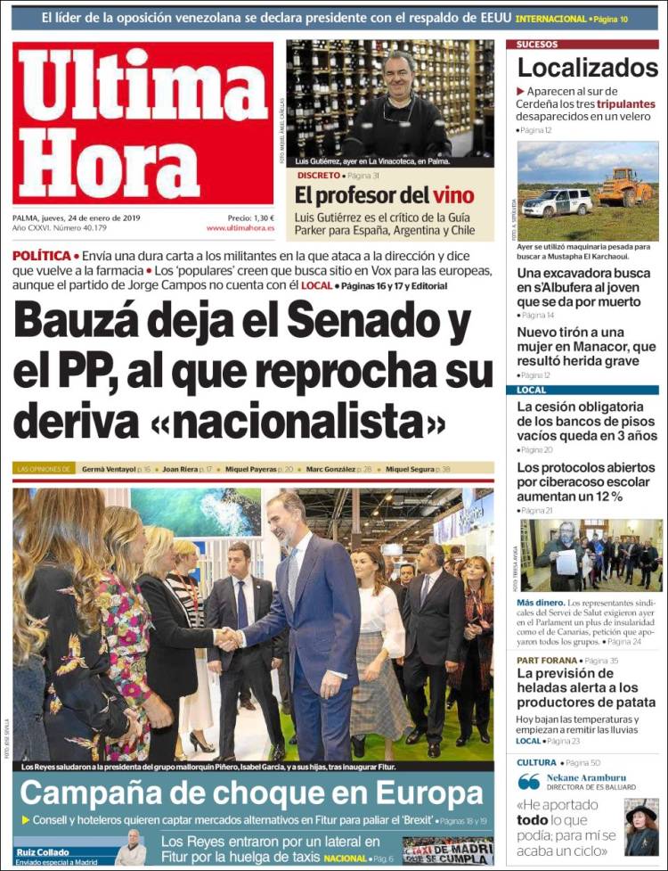 Portada de Última Hora (Espa&ntilde;a)