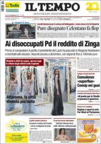 Portada de Il Tempo (Italia)