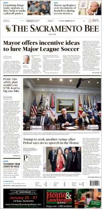 Portada de The Sacramento Bee (USA)