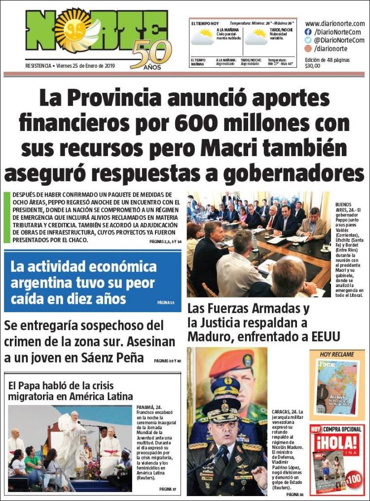 Portada de Diario Norte (Argentina)
