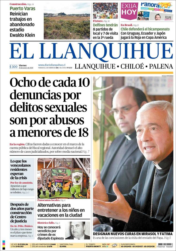 Portada de El Llanquihue (Chile)