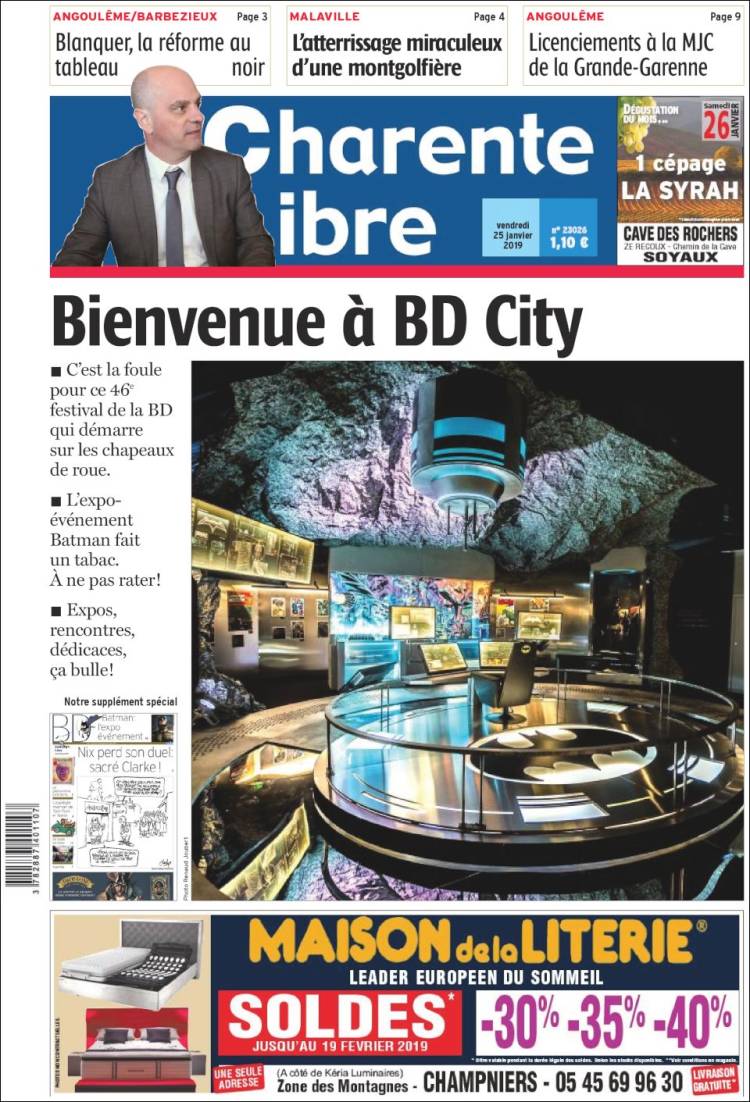 Portada de Charente Libre (Francia)