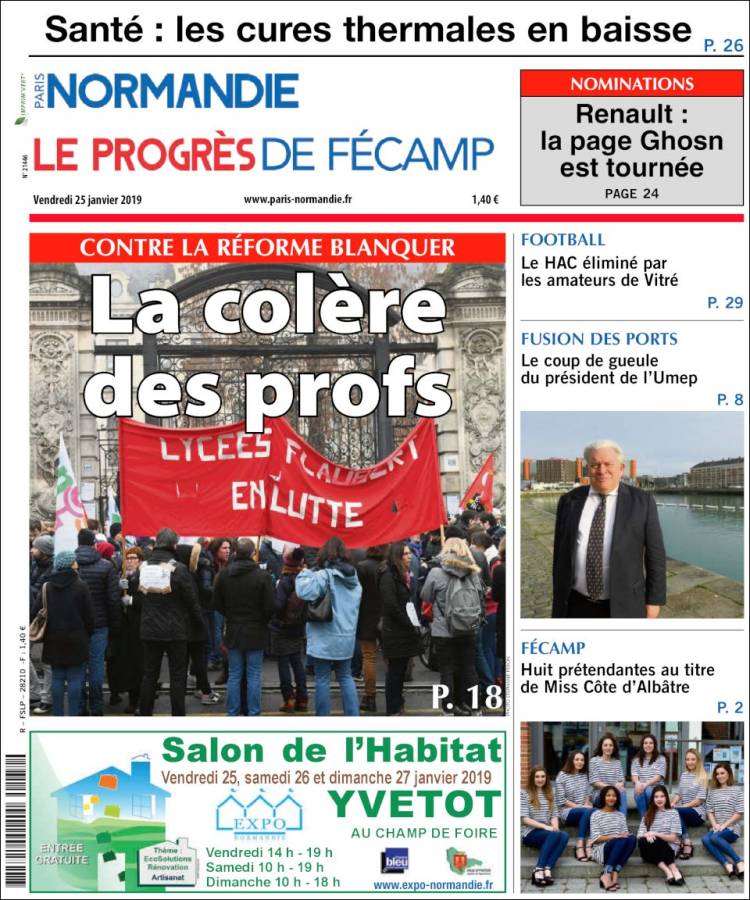 Portada de Progres de Fecamp (Francia)