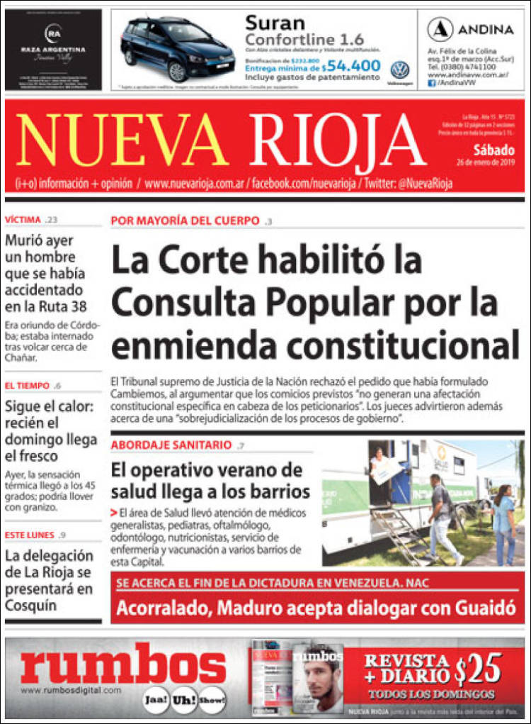 Portada de Nueva Rioja (Argentina)