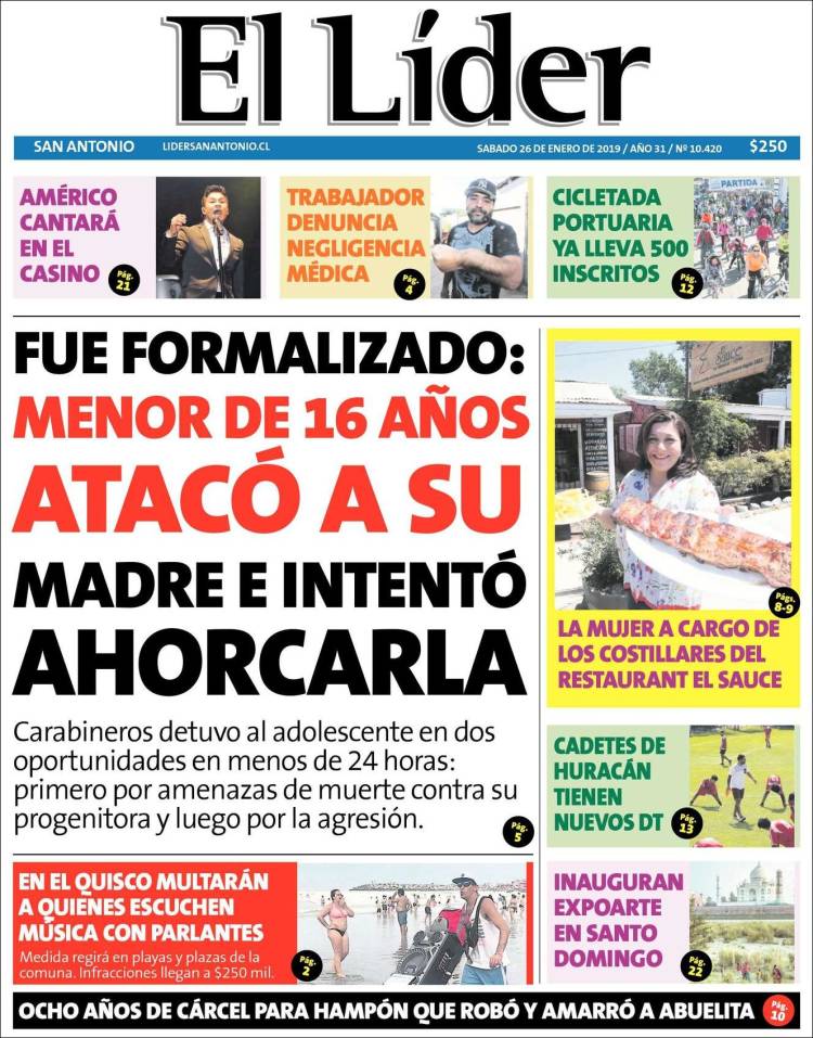 Portada de Lider de San Antonio (Chile)