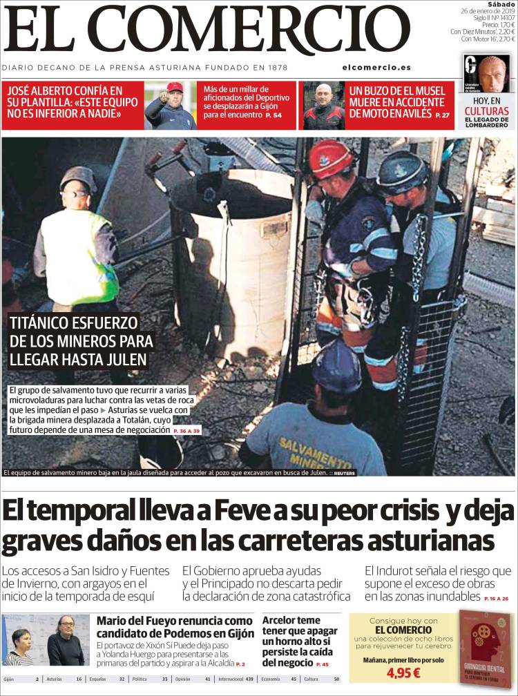 Portada de El Comercio - Gijón (Espa&ntilde;a)