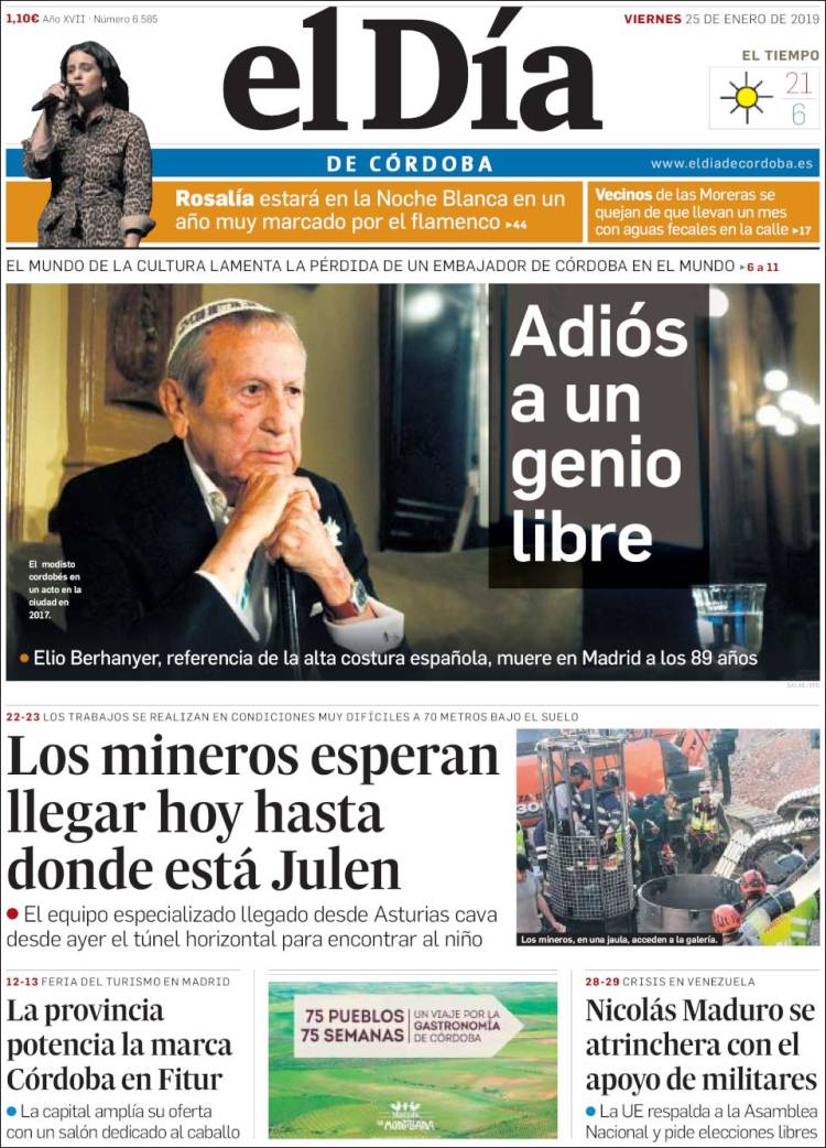 Portada de El Día de Córdoba (Espa&ntilde;a)