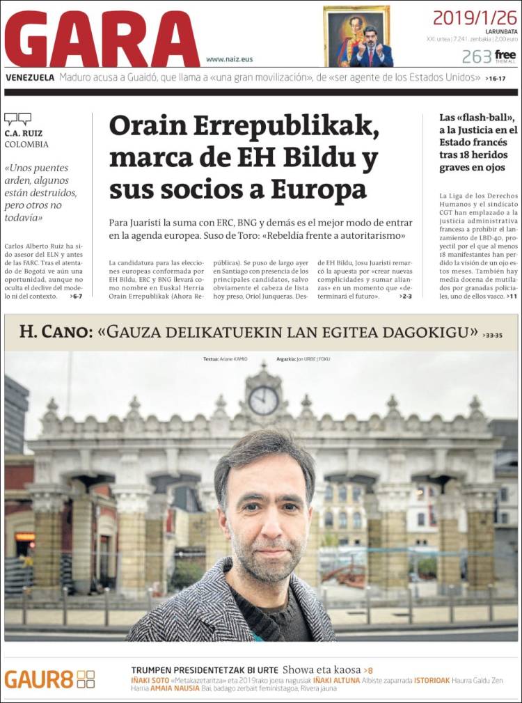 Portada de Gara (Espa&ntilde;a)