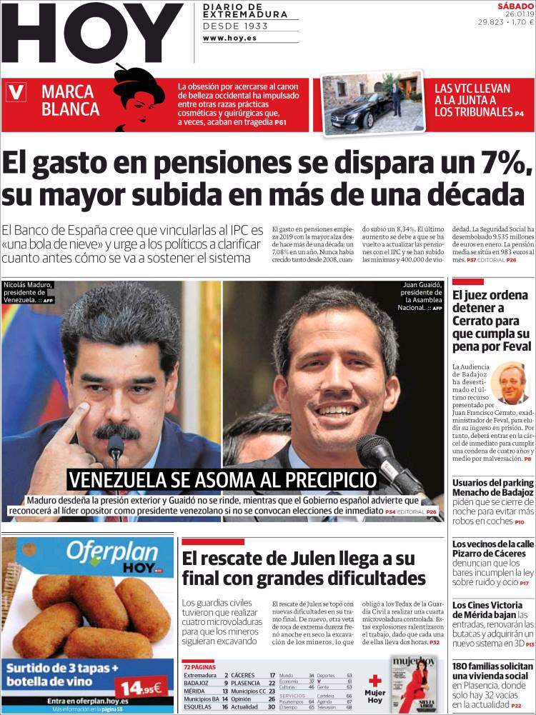 Portada de Hoy - Badajoz (Espa&ntilde;a)