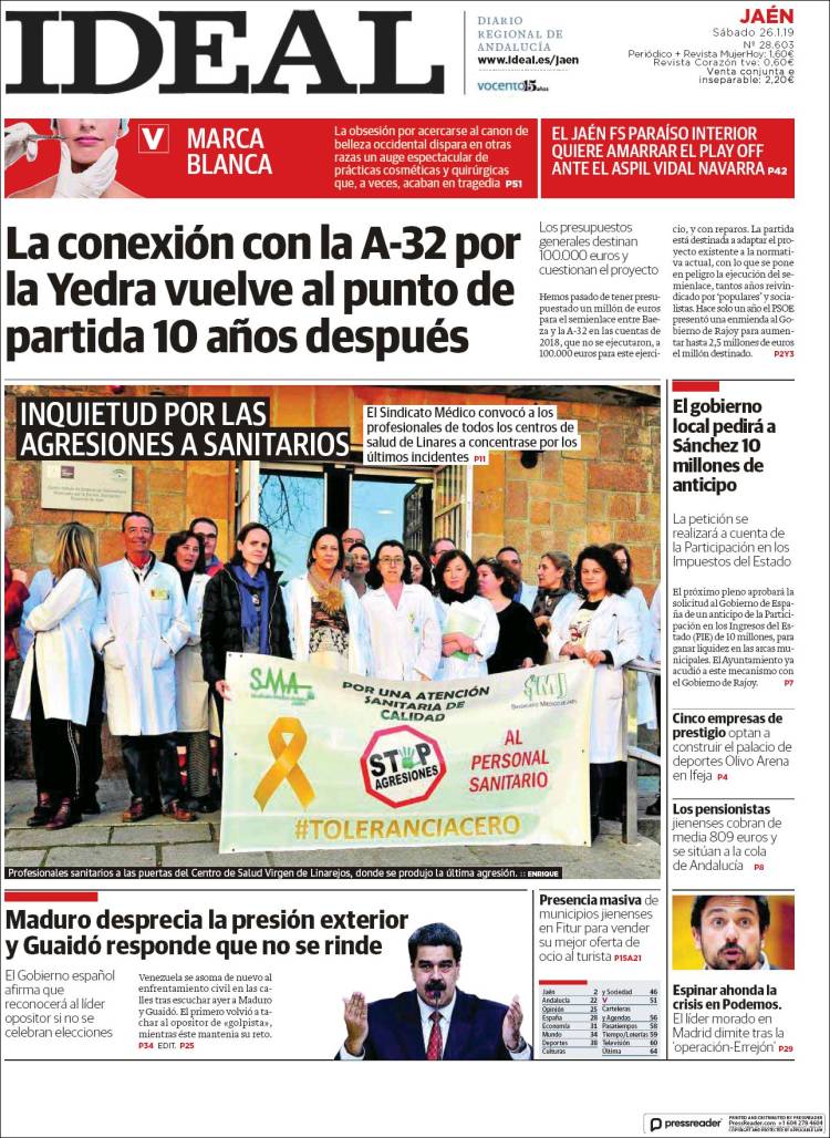 Portada de El Ideal de Jaén (Espa&ntilde;a)