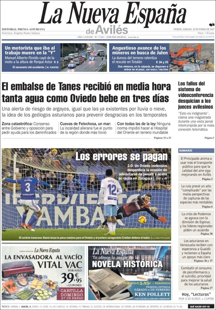 Portada de La Nueva España - Avilés (Espa&ntilde;a)