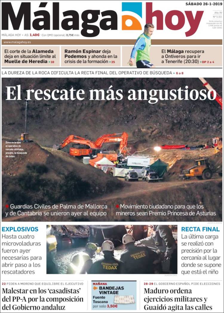 Portada de Málaga Hoy (Espa&ntilde;a)