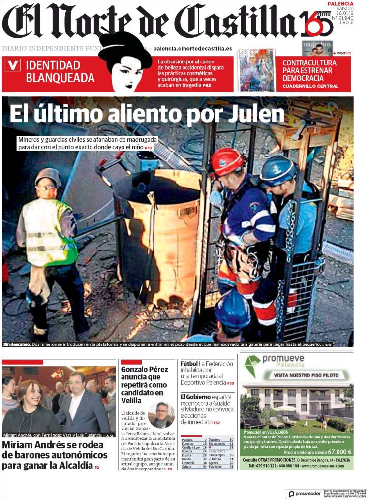 Portada de Norte de Castilla - Palencia (Espa&ntilde;a)