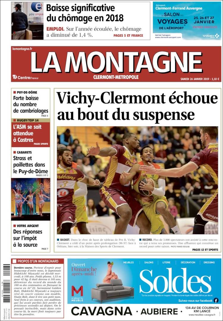 Portada de La Montagne (Francia)