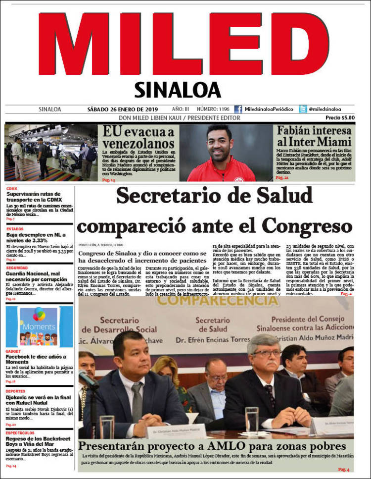 Portada de Miled - Sinaloa (México)