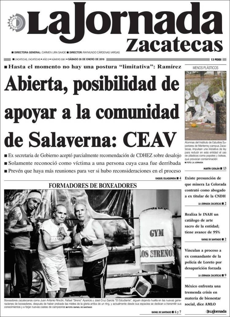 Portada de Jornada de Zacatecas (México)