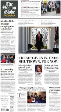 Portada de Boston Globe (USA)