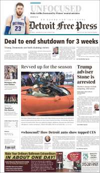 Portada de Detroit Free Press (USA)