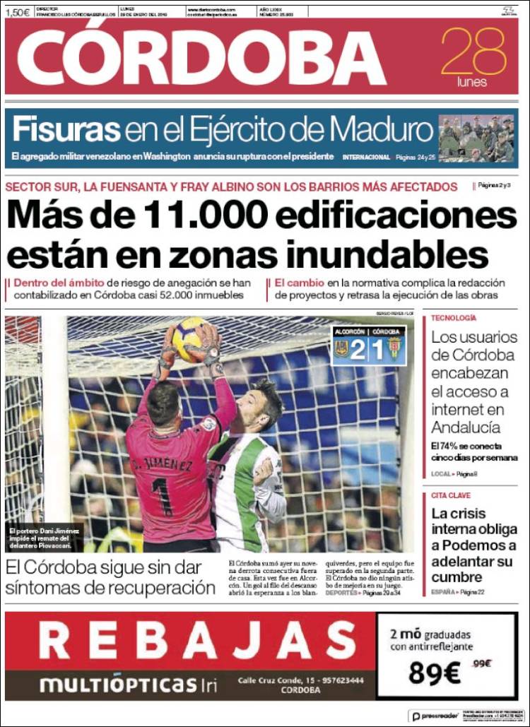 Portada de Diario de Córdoba (España)