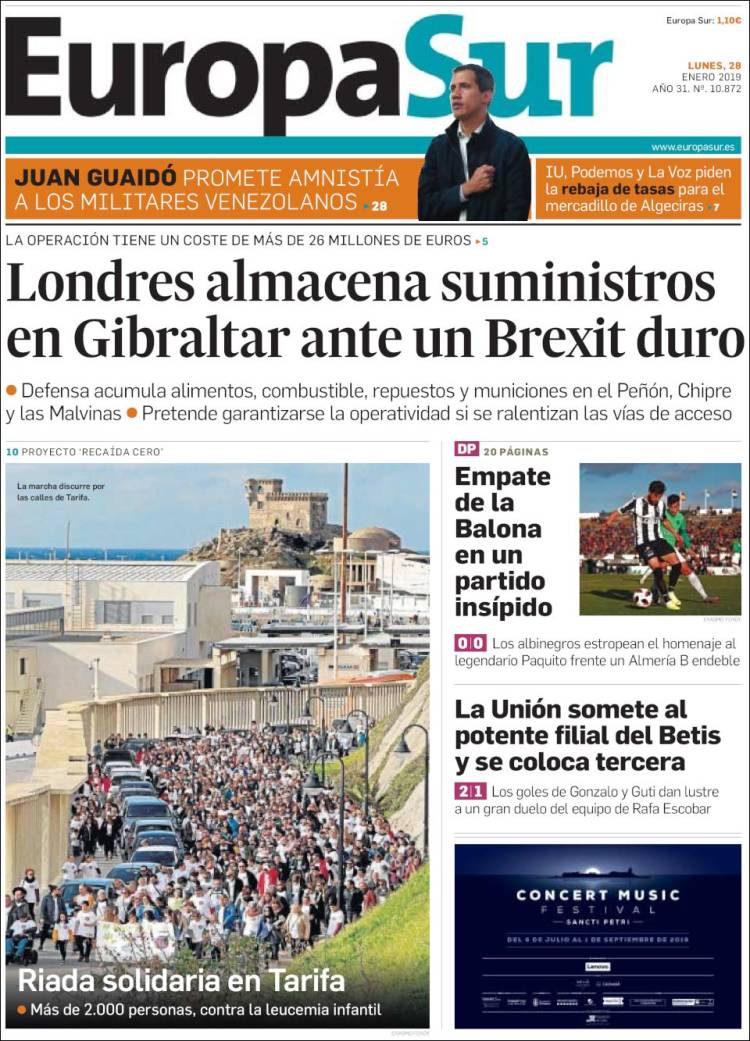 Portada de Europa Sur (España)