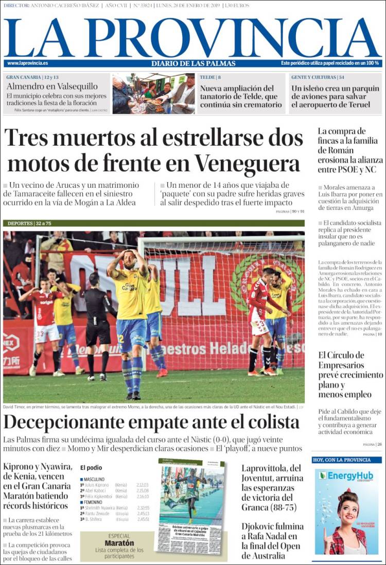 Portada de La Provincia (España)